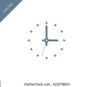 Time icon. clock icon.