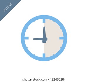 Time icon. Clock icon.