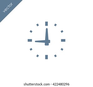 Time icon. Clock icon.