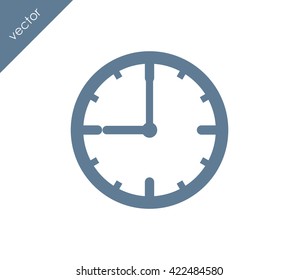 Time icon. Clock icon.