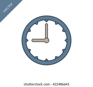 Time icon. Clock icon.