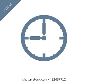 Time icon. Clock icon.