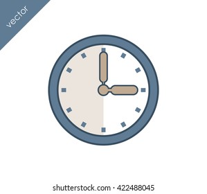 Time icon. clock icon.