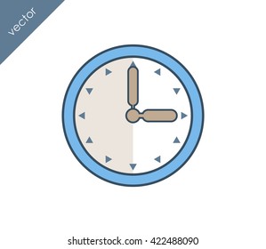 Time icon. clock icon.