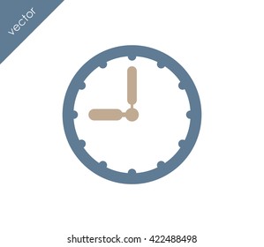 Time icon. Clock icon.