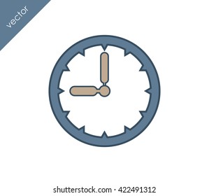 Time icon. Clock icon.