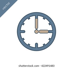 Time icon. clock icon.