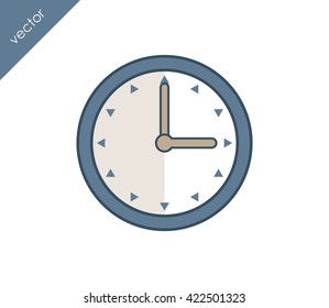 Time icon. clock icon.