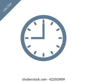 Time icon. Clock icon.
