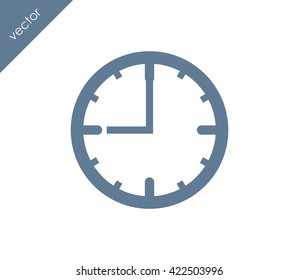 Time icon. Clock icon.