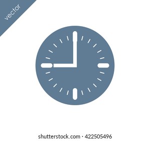 Time icon. Clock icon.