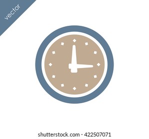 Time icon. clock icon.