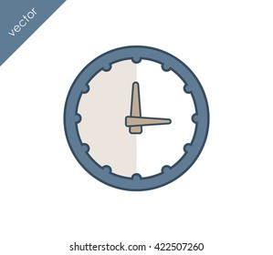 Time icon. clock icon.