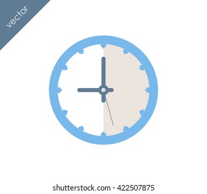 Time icon. Clock icon.