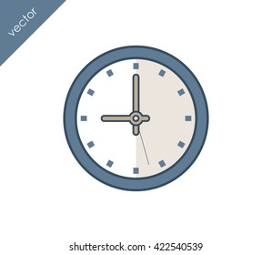 Time icon. Clock icon.