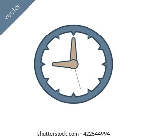 Time icon. Clock icon.
