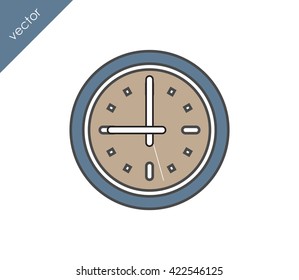 Time icon. Clock icon.