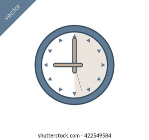 Time icon. Clock icon.