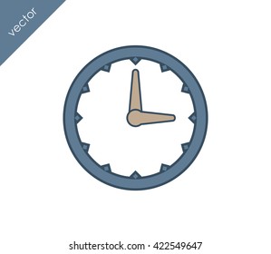 Time icon. clock icon.