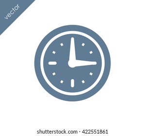 Time icon. clock icon.