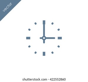 Time icon. clock icon.