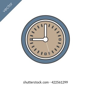 Time icon. Clock icon.