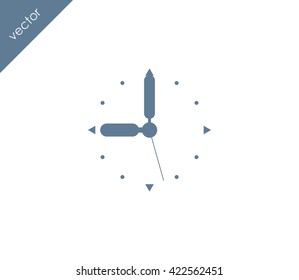 Time icon. Clock icon.