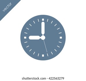 Time icon. Clock icon.