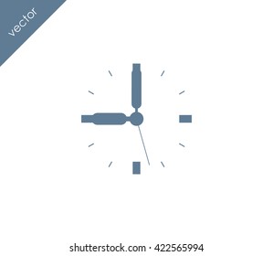 Time icon. Clock icon.