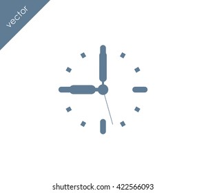 Time icon. Clock icon.