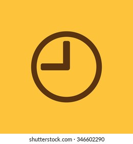The time icon. Clock sound symbol. Flat Vector illustration