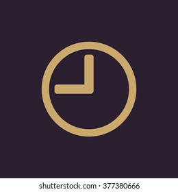 The time icon. Clock sound symbol. Flat Vector illustration