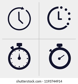 Time Icon Clock Icon Stopwatch Icon Stock Vector (Royalty Free