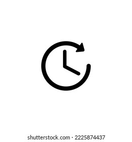 Time icon. Clock vector icon. Vector art.