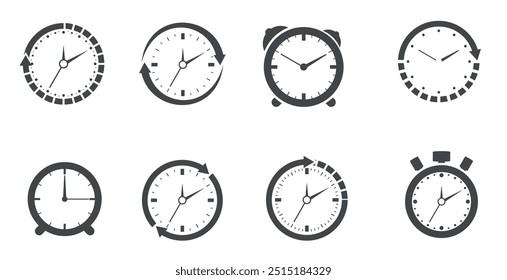 Time icon collection Vector illustration.