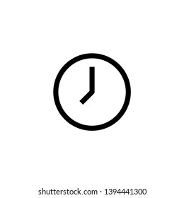 time icon design. 8 am clock symbol. simple clean line art professional business management concept vector illustration design.