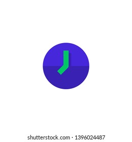 time icon design. 8 am clock symbol. simple clean professional business management concept vector illustration design.