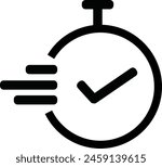 Time icon design. Task time icon in modern outline style design EPS 10