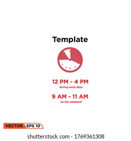 plantilla de ilustración vectorial de diseño de icono de tiempo