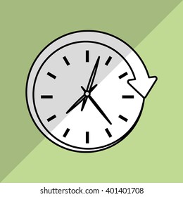 time icon design, vector illustration