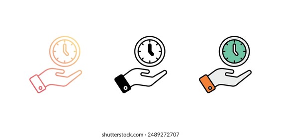 Diseño de icono de tiempo con fondo blanco ilustración de stock
