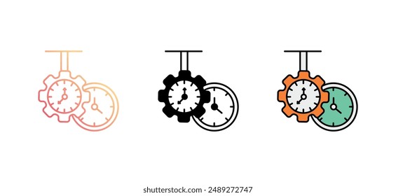 Diseño de icono de tiempo con fondo blanco ilustración de stock