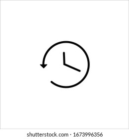 Time icon. Editable line icon. Stock vector illustration.