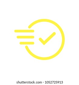 Time icon. Fast time vector icon. Deadline icon.