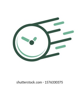 Time icon. Fast time vector icon. Deadline icon.