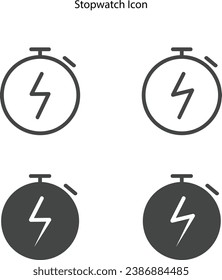 Time icon. Fast time vector icon. Deadline icon. stopwatch icon collection.