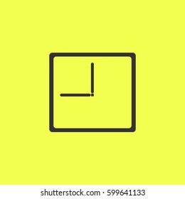 Time icon flat. Black pictogram on white background. Vector illustration symbol and bonus button