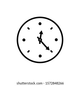time icon flat clock watches symbol time clock study book flat illustration icon minute duration length Icon symbol clock design vector template timer, watch, timepiece. Vector Illustration Set