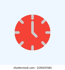 Time icon in flat style about user interface, use for website mobile app presentation