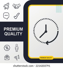 Elemento gráfico de icono de tiempo. Diseño moderno.